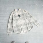 پیراهن کبریتی سفید طوسی Ralph Lauren