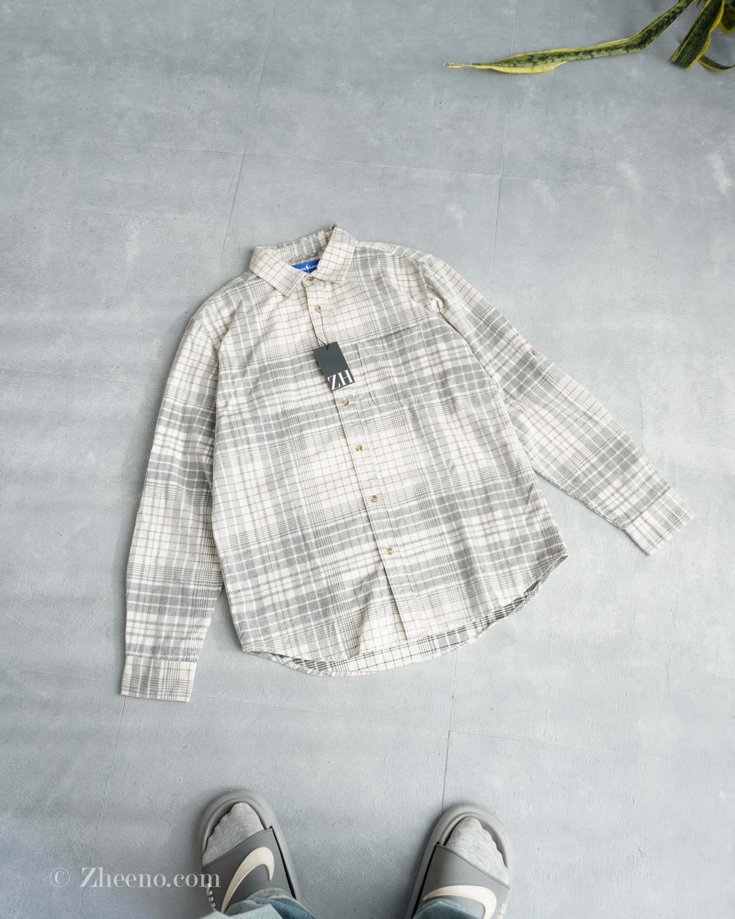 17648637731171871 پیراهن کبریتی سفید طوسی Ralph Lauren