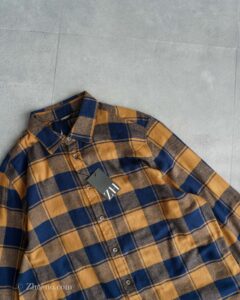 پیراهن پشمی خردلی سرمه ای Livergy