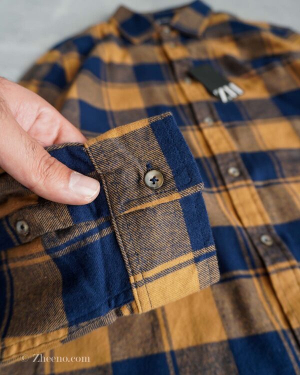 پیراهن پشمی خردلی سرمه ای Livergy