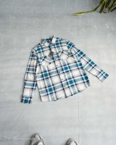 پیراهن پشمی سفید سبز Livergy