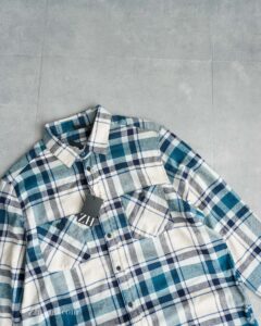 پیراهن پشمی سفید سبز Livergy