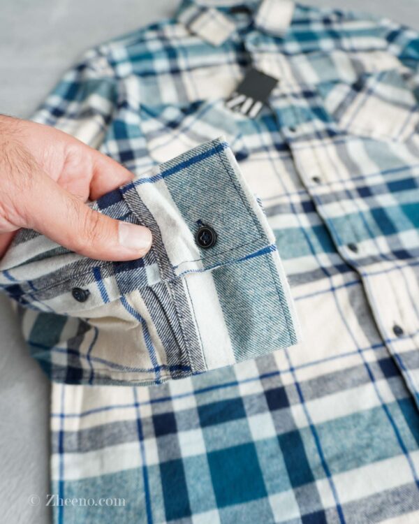 پیراهن پشمی سفید سبز Livergy