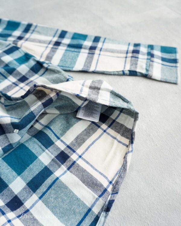 پیراهن پشمی سفید سبز Livergy