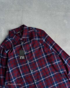 پیراهن پشمی قرمز سرمه ای Livergy