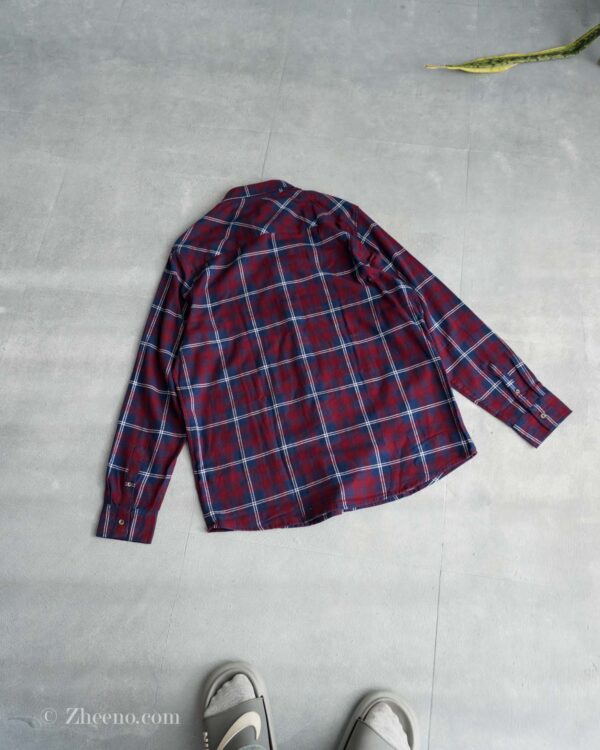 پیراهن پشمی قرمز سرمه ای Livergy