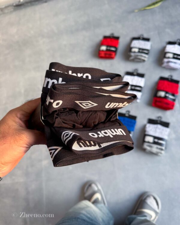 شورت نخی مشکی umbro پک ۳ عددی