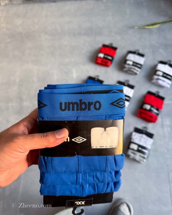 شورت نخی آبی umbro پک ۳ عددی