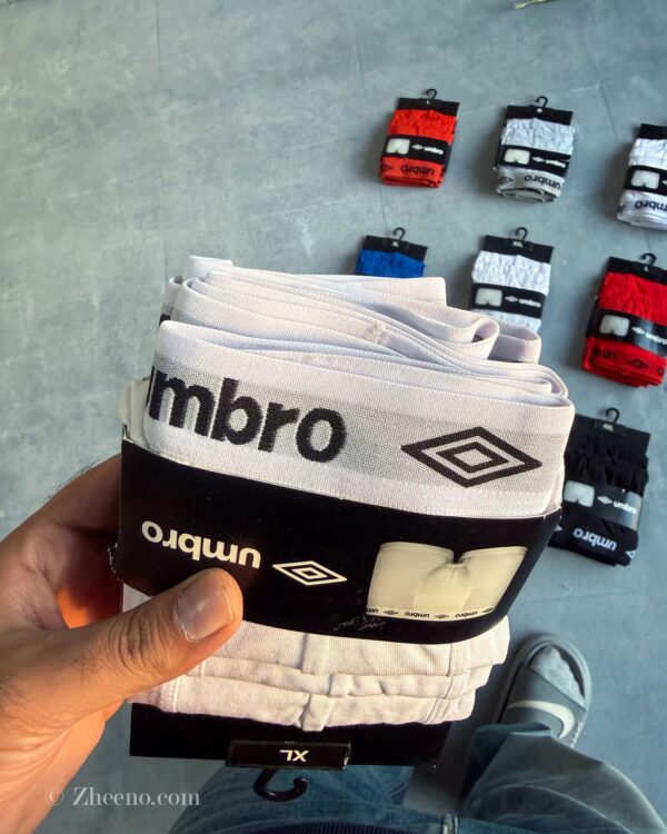 شورت نخی سفید umbro پک ۳ عددی