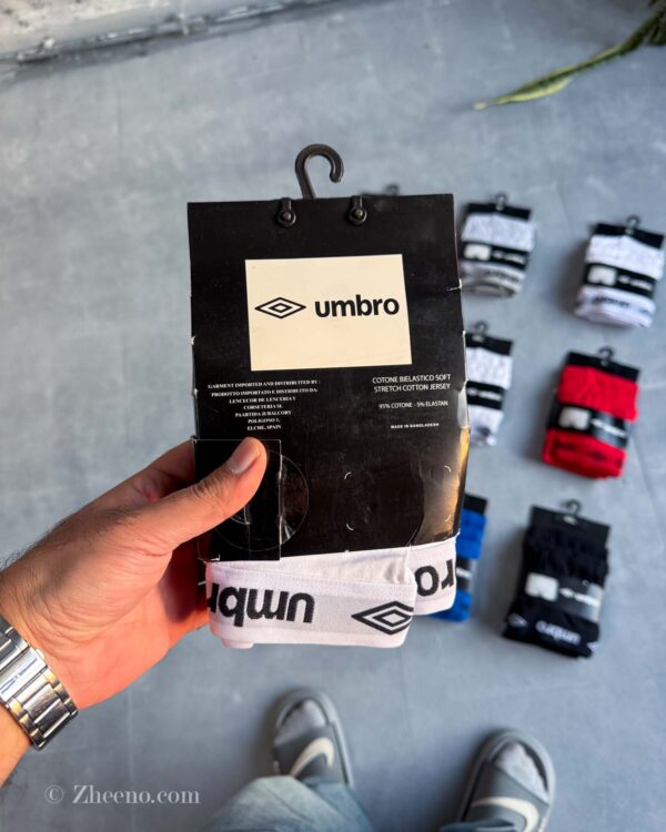 شورت نخی سفید umbro پک ۳ عددی