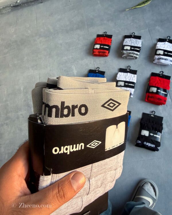 شورت نخی طوسی umbro پک ۳ عددی