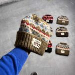 کلاه بافت ضخیم وینتیج 1977 قهوه ای روشن