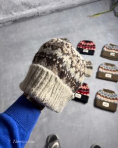 کلاه بافت ضخیم وینتیج 1977 کرم