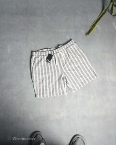 شلوارک راه راه دورنگ سفید سرمه ای Livergy