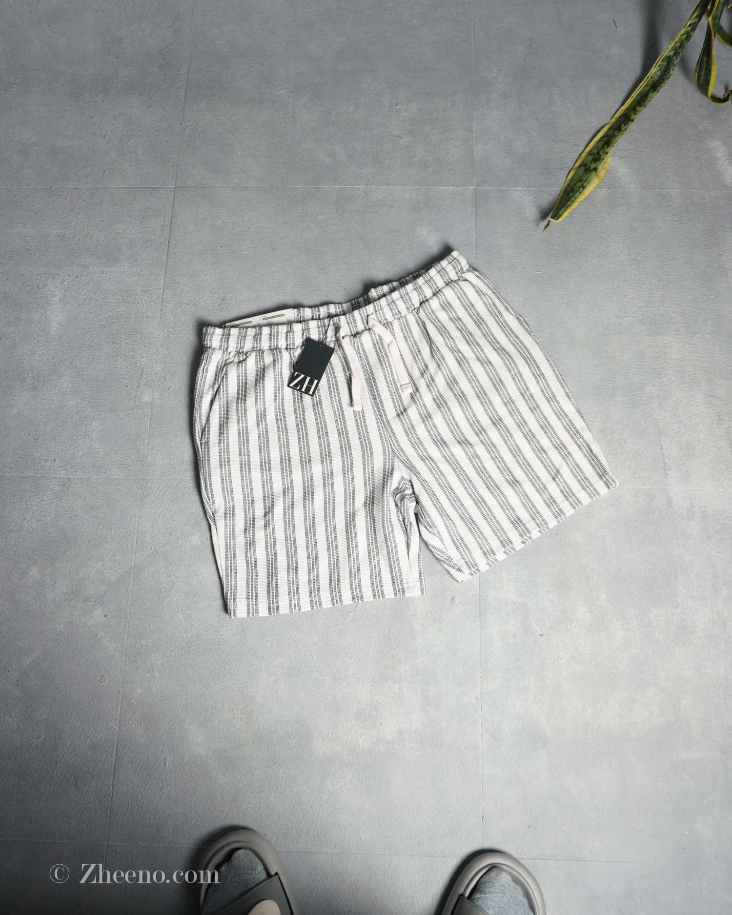 17654701022344977 شلوارک راه راه دورنگ سفید سرمه ای Livergy