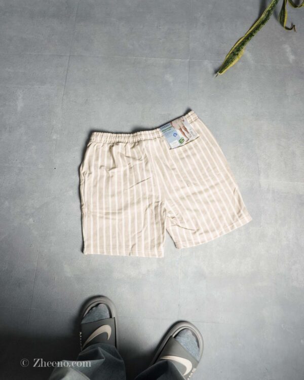 شلوارک راه راه دورنگ کرم شیری Livergy