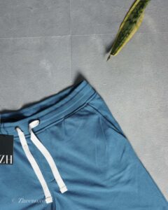 شلوارک آبی آسمانی بند سفید Livergy