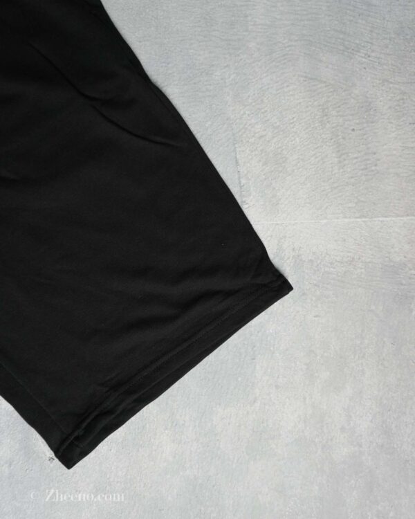 شلوارک مشکی ساده بند سفید