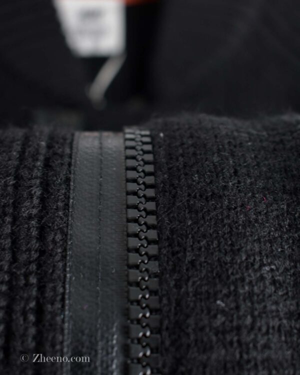 جکت بافت مشکی دو زیپ H&M