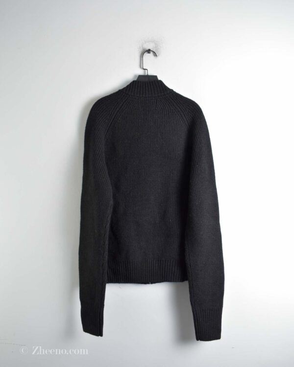 جکت بافت مشکی دو زیپ H&M