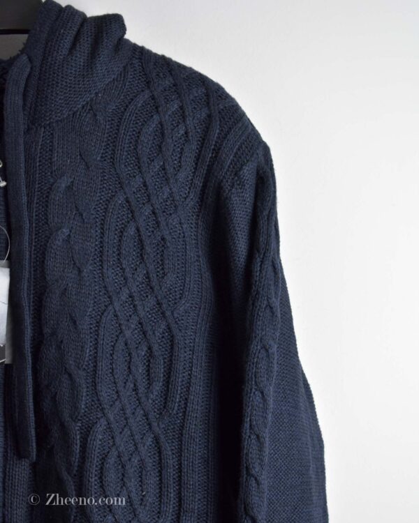 جکت بافت کلاه دار سرمه ای داخل خز Livergy