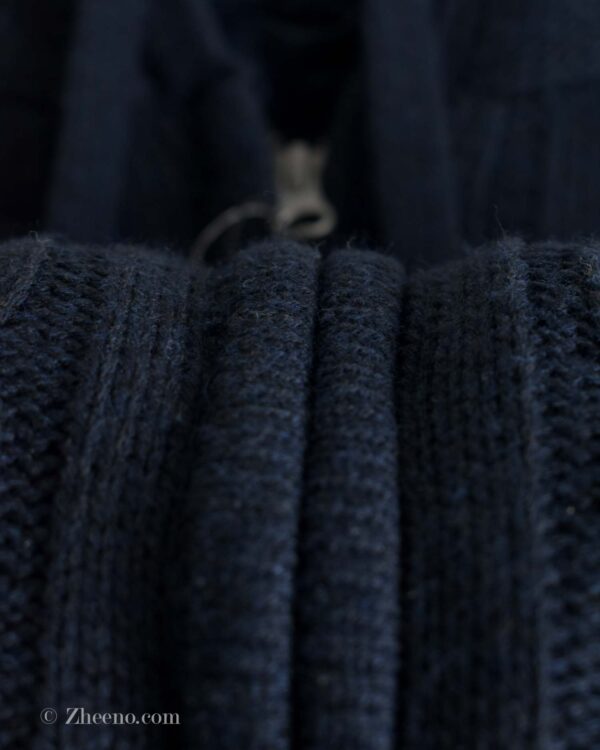 جکت بافت کلاه دار سرمه ای داخل خز Livergy