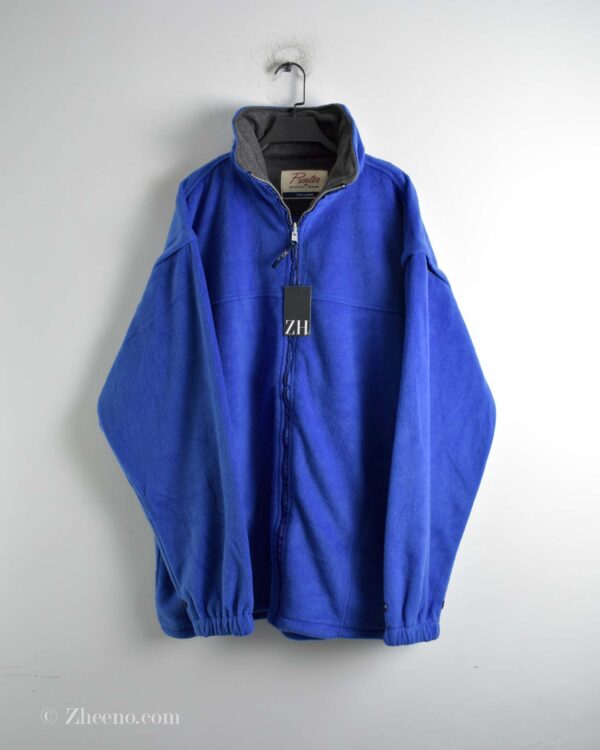 جکت پلار کلاه مخفی آبی Printer