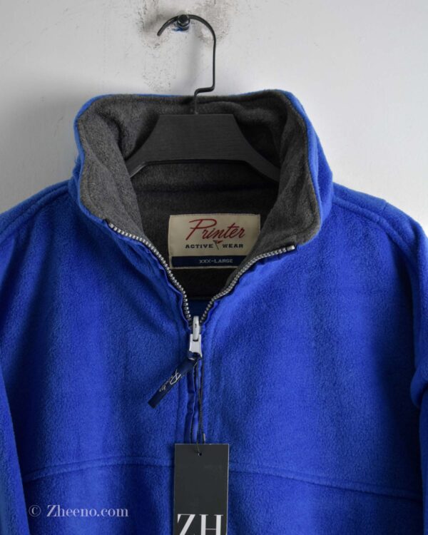 جکت پلار کلاه مخفی آبی Printer