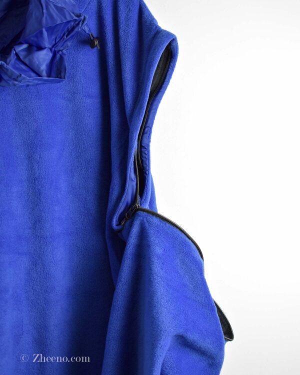 جکت پلار کلاه مخفی آبی Printer