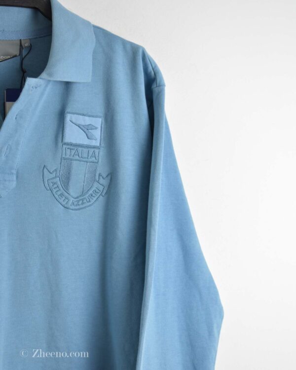 پولوشرت آستین دار آبی روشن Diadora