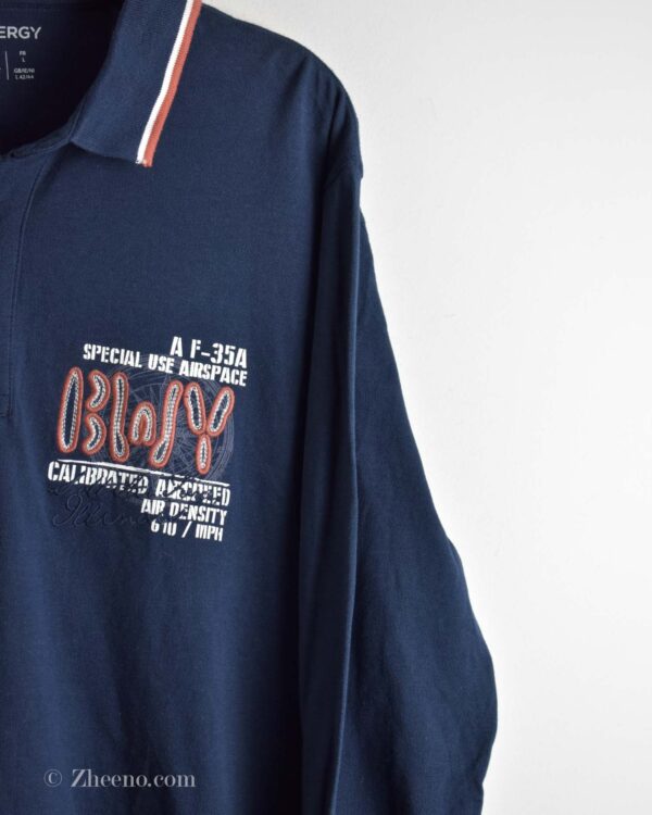 پولوشرت آستین دار سرمه ای تیره Livergy