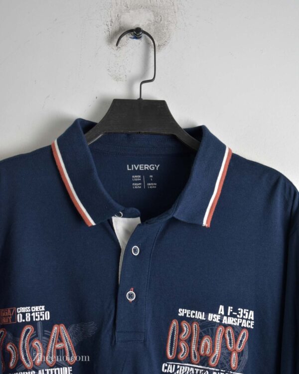 پولوشرت آستین دار سرمه ای تیره Livergy