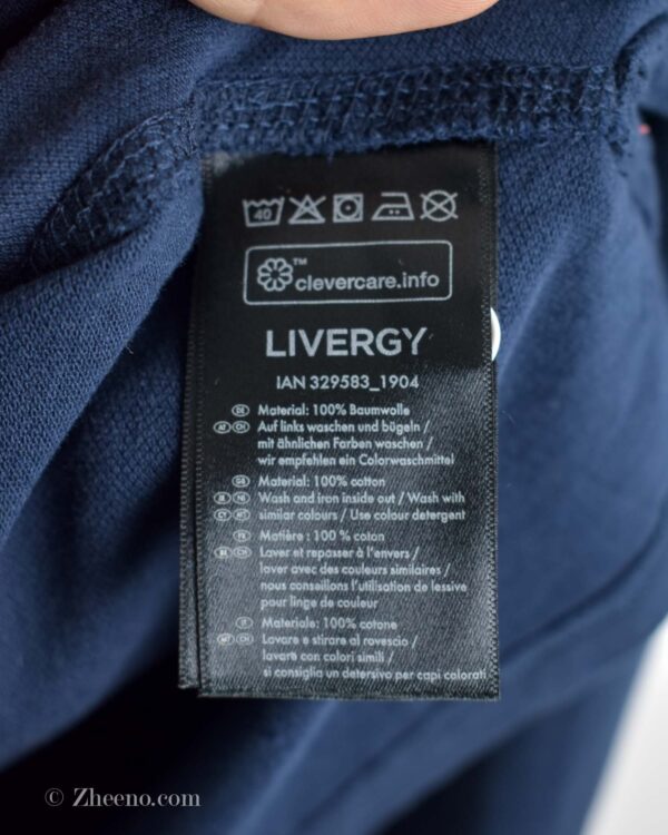 پولوشرت آستین دار سرمه ای تیره Livergy