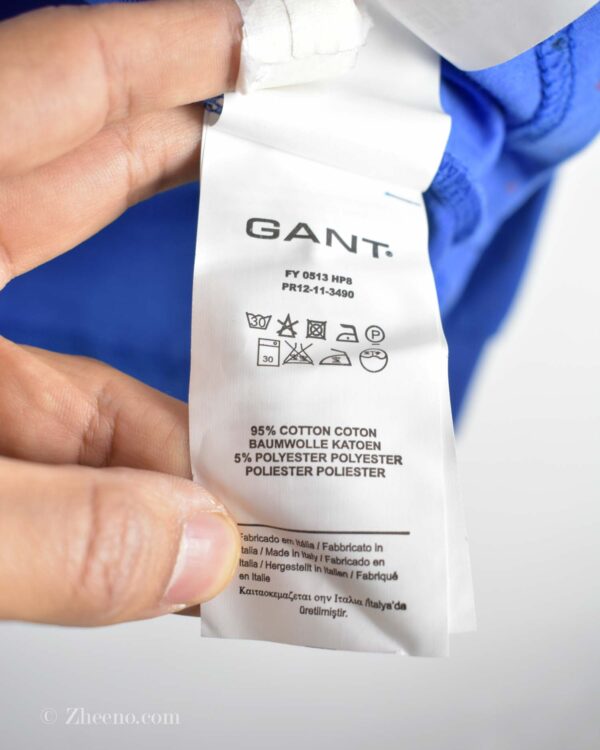 پولوشرت آستین دار آبی Gant