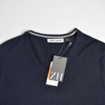 بافت ساده یقه هفت سرمه ای تیره Nobel League