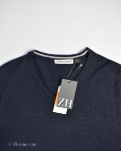 بافت ساده یقه هفت سرمه ای تیره Nobel League