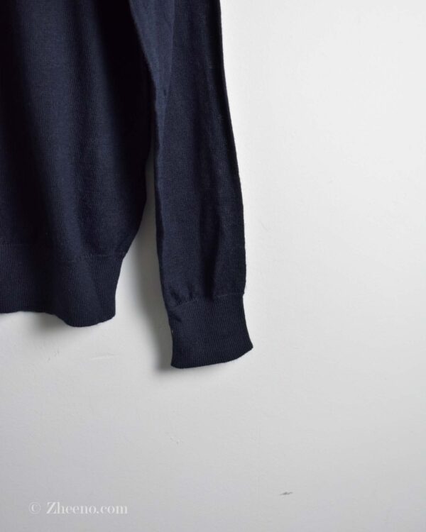 بافت ساده یقه هفت سرمه ای تیره Nobel League