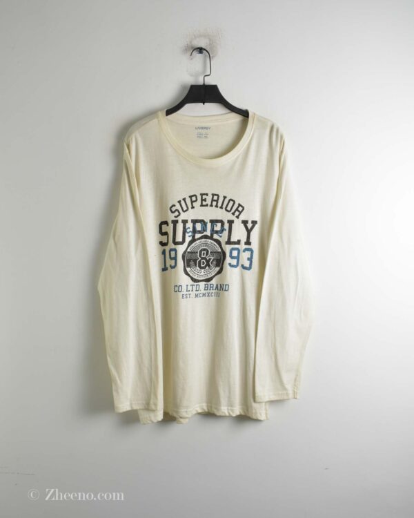 تیشرت آستین بلند شیری Livergy