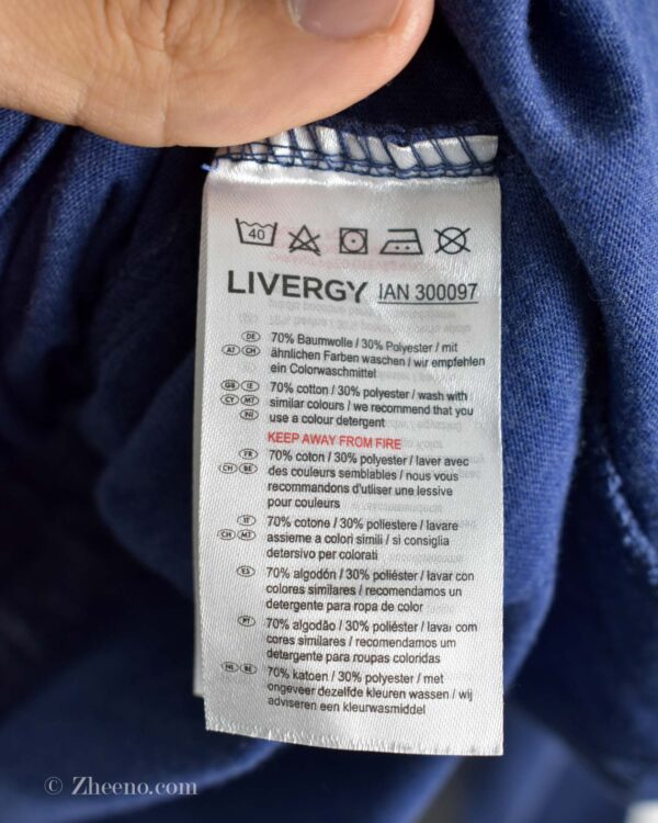 تیشرت آستین بلند دکمه دار Livergy