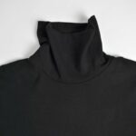 بافت یقه اسکی مشکی ساده