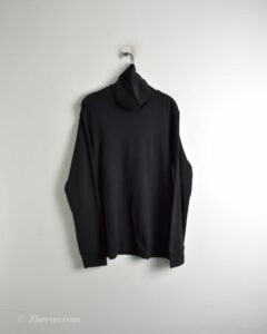 بافت یقه اسکی مشکی ساده