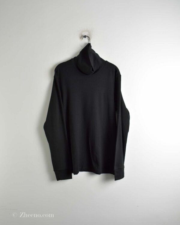 بافت یقه اسکی مشکی ساده