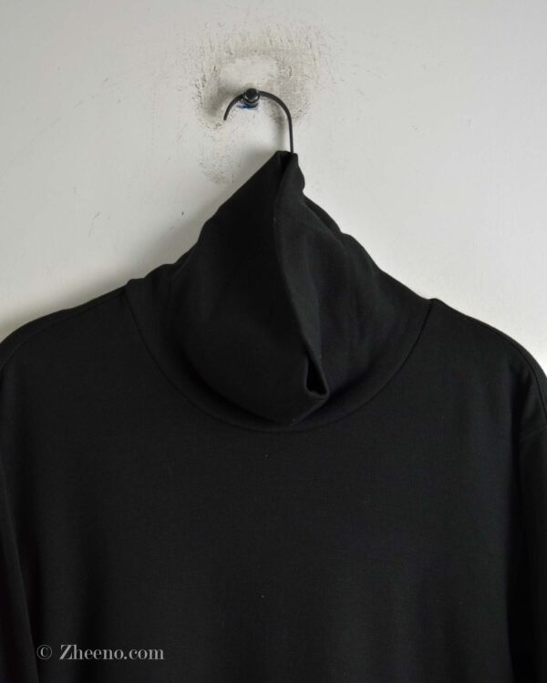 بافت یقه اسکی مشکی ساده