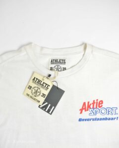 تیشرت آستین دار یقه گرد سفید Athlete