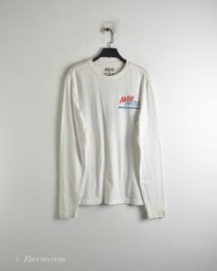 تیشرت آستین دار یقه گرد سفید Athlete