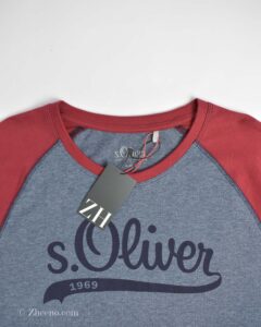 تیشرت آستین بلند یقه گرد دورنگ S.oliwen