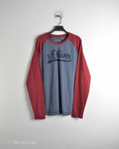 تیشرت آستین بلند یقه گرد دورنگ S.oliwen