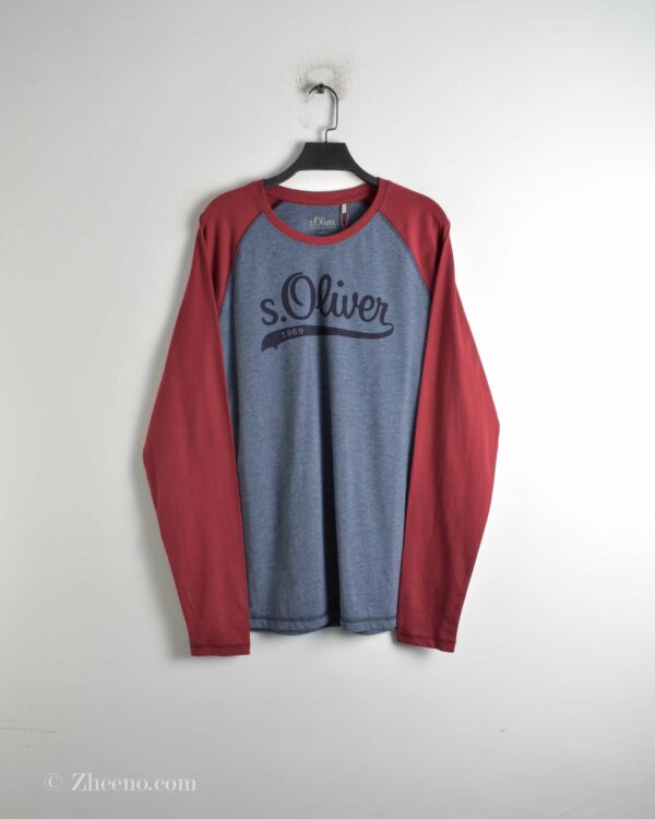 تیشرت آستین بلند یقه گرد دورنگ S.oliwen
