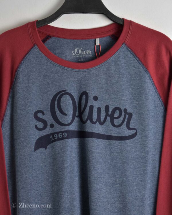 تیشرت آستین بلند یقه گرد دورنگ S.oliwen