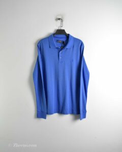 پولوشرت آستین بلند آبی Polo